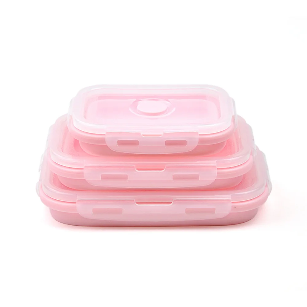 3 шт./компл. наборы чашек Силиконовый складной Ланч бокс складная миска