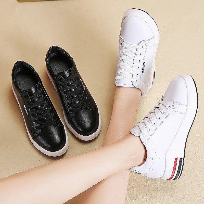 Spring and autumn small white shoes new wild thick bottom increased explosions casual shoes women's shoes increased shoes
