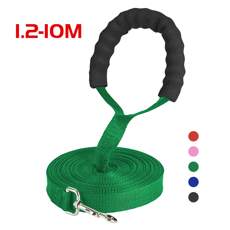 1.2-10m Longer Pet Leashes Belt Comfortable Sponge Handle Outdoor Training Dog Rope for Small Large Dogs Lead Stuff New | Дом и сад