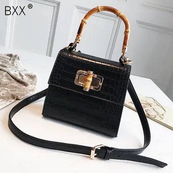 

[BXX] Crocodile Pattern PU Leather Crossbody Bags For Women 2020 Simple Fashion Shoulder Messenger Bag Female Handbags HK501