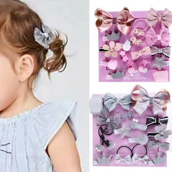 

Cute 18Pcs Kids Baby Girl Sweet Rubber Band Bow Hair Clips Flower Barrette Pins Gift 2019