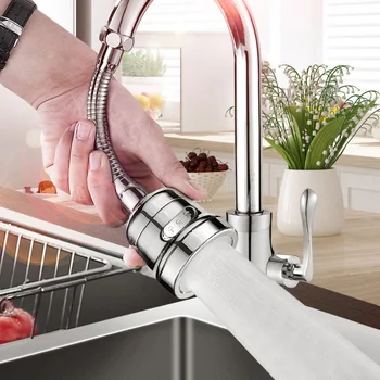 

3 Mode Rotatable Faucet Sprayer Head Anti Splash Tap Booster Shower Water Saving adjustable Modes Water Filter Nozzle Shower