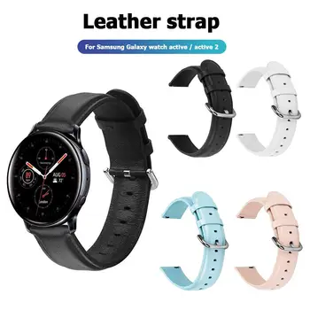 

Hot Sale Watch Strap Delicate Design Large Size Genuine Leather Watch Strap for Samsung Galaxy Watch Active 2 Unisex