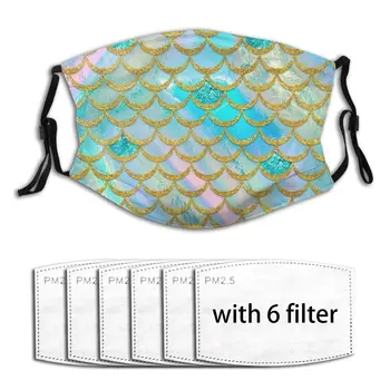 

Air Pollution Reusable Breathable Respirator PM2.5 Filter Fish Scales Mask Outdoor Air Mouth Cover Breathing Purifier