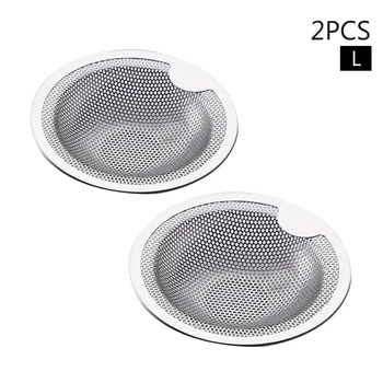 

2pcs/pack Universal Sink Drain Home Kitchen Catcher Hair Collect Plugs Stopper Cover Stainless Steel Waste Food Filter Bathroom