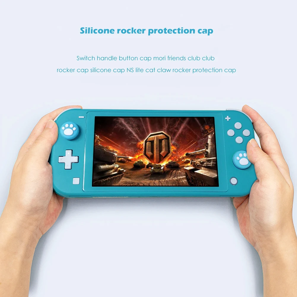 VKTECH 4pcs Silicone Thumb Grips Analog Stick Non-slip Covers for Nintendo Switch Lite Joy Con Analog Stick Caps Skin