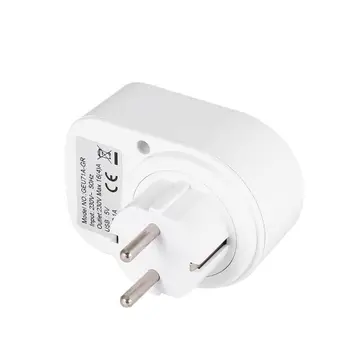 

5V 2.1A Dual USB Intelligent Charger Adapter Plug Socket 180 Degree Rotating Charging Power Switch Outlet Multifunction Home Tra