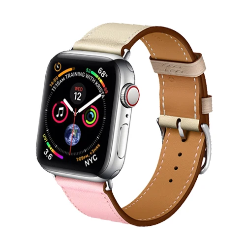 Кожаный ремешок для наручных часов Apple watch, версии 4, 42 мм, 38 мм, версия один тур Браслет, ремешок на запястье для наручных часов Iwatch серии 5/4/3/2/1 44 мм 40mmAccessories - Band Color: 7-NEW