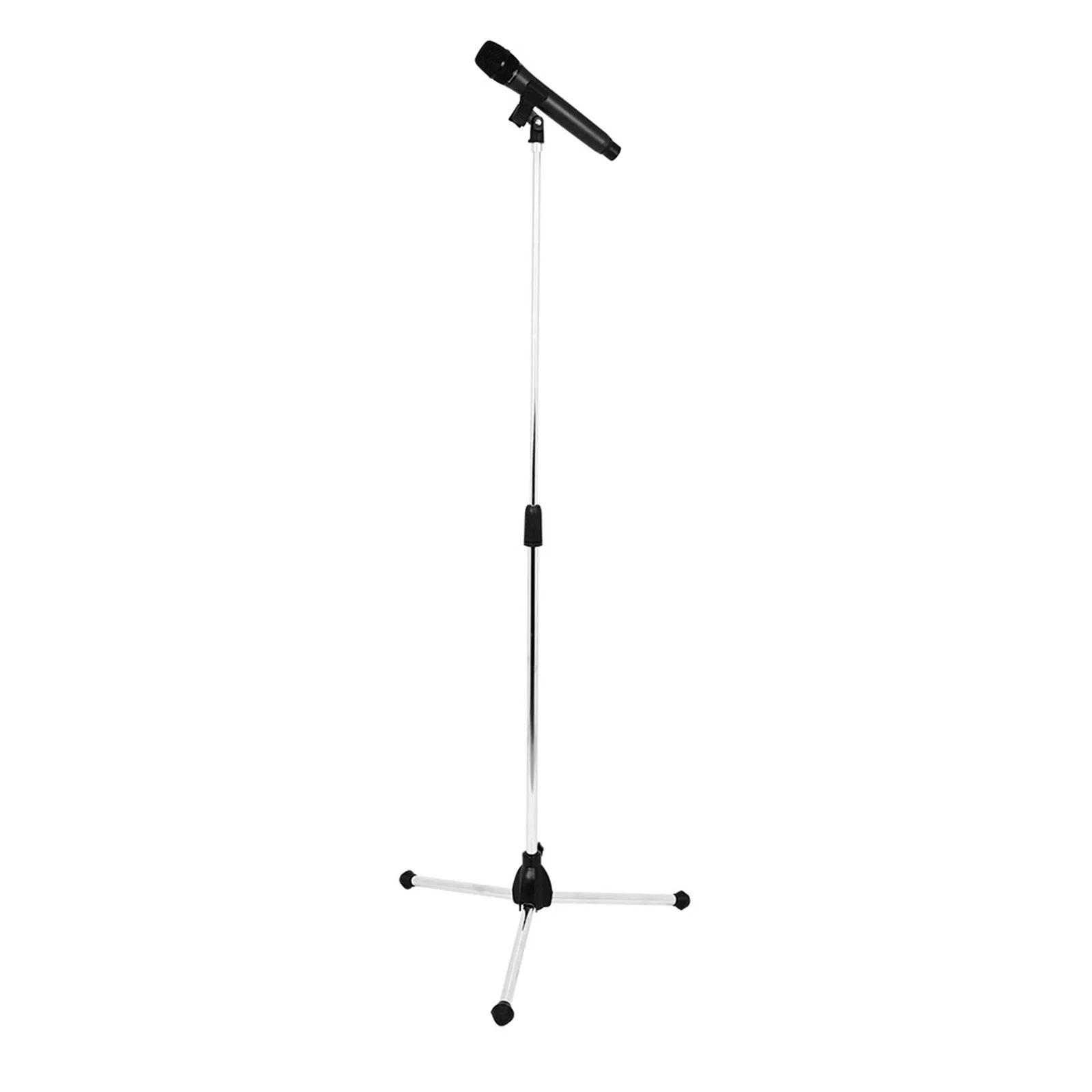 Professional Swing Boom Floor Stand Microphone Holder Ajustable Collapsible Mic Stand Stage Tripod Base With 2 Mic Clips Professional Swing Boom Floor Stand Microphone Holder Ajustable Collapsible Mic Stand Stage Tripod Base With 2 Mic Clips