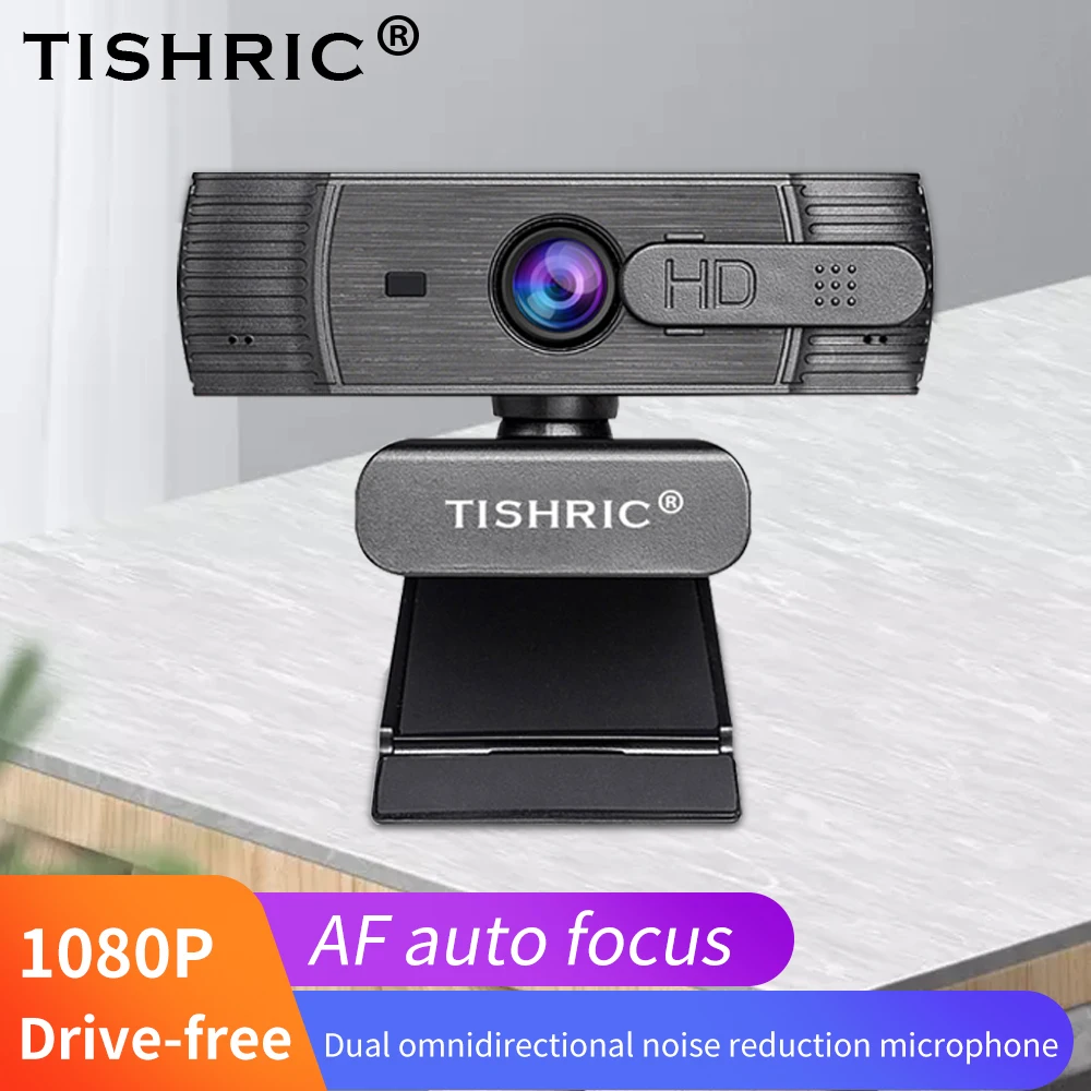 TISHRIC T200 Autofocus cam 1080P  Camera With Microphone For Pc