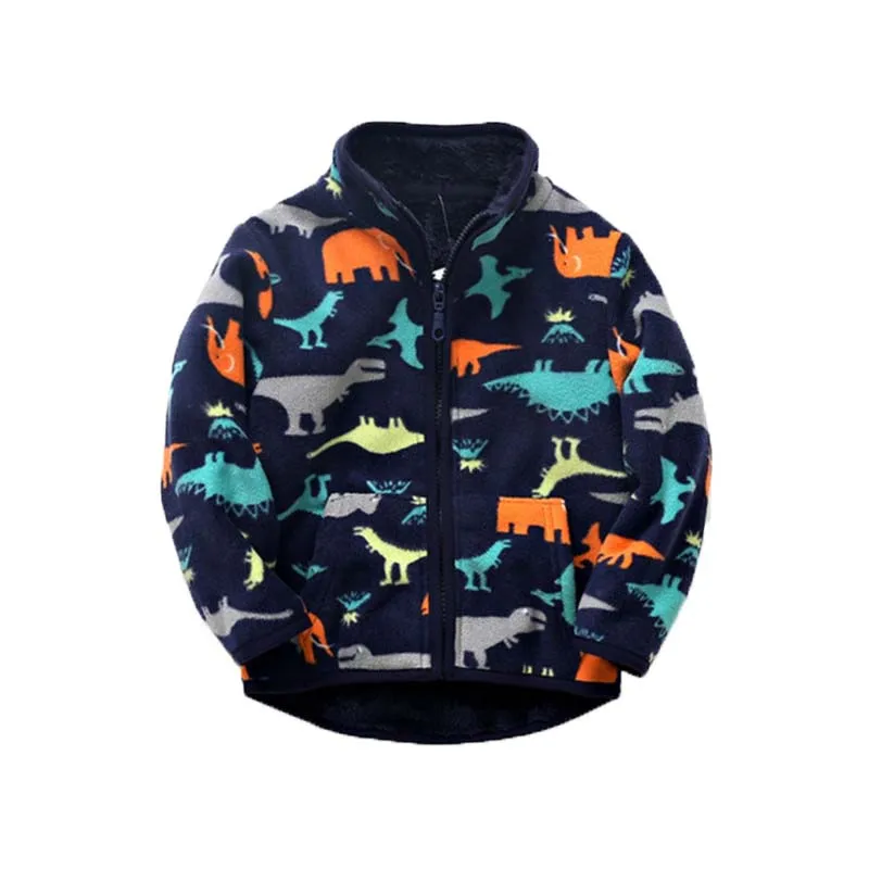 

Jumping Meters New Arrival Dinosaurs Fleece Jackets Coats Winter Autumn Baby Boys Clothes Girl Outwear Fashion Streetwear Jacket
