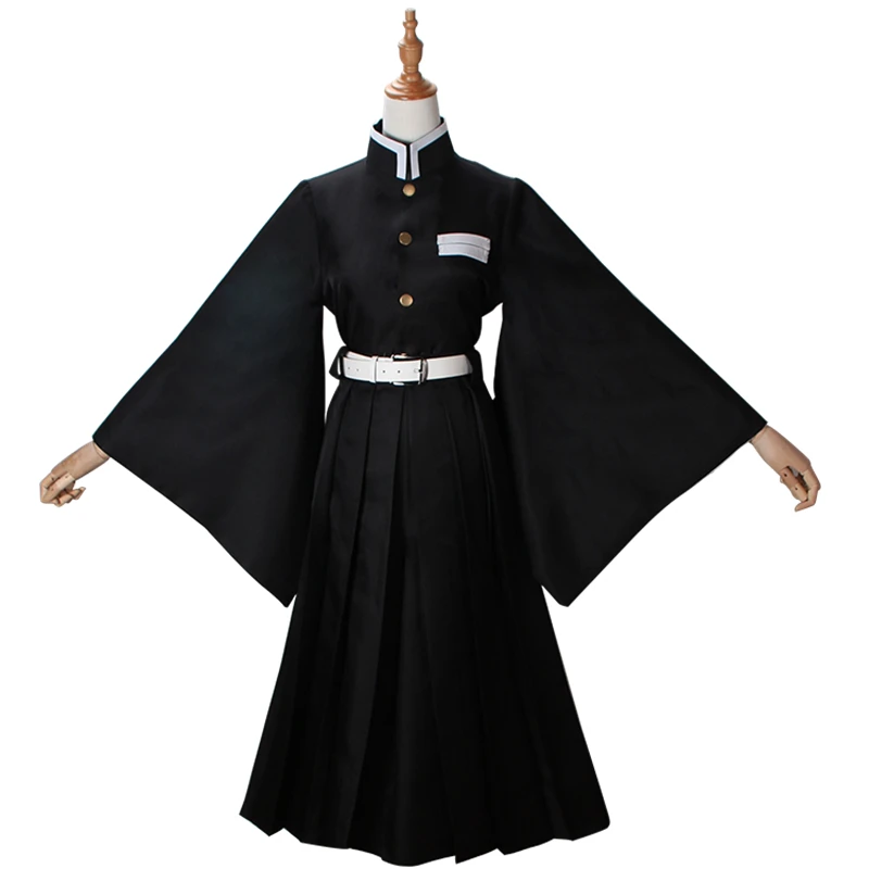 Female costume Аниме Demon Slayer: Kimetsu no Yaiba Tokitou Muichirou Косплей Костюм Черное кимоно мужские костюмы наборы парик наряды Косплей - Цвет: Female costume