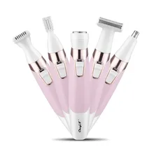 

5 in 1 Electric Eyebrow Trimmer Lady Shaver No Pain Woman Hair Removal Kit Female Epilator Armpit Bikini Leg Hair Shaving Razor