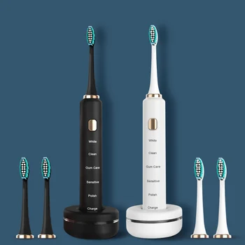 

Electric Toothbrush Smart Adult Ultrasonic Toothbrush heads Replaceable USB Rechargeable Whitening waterproof