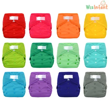 

WizInfant 48pcs Wholesale Baby One Size Plain Cloth Diaper Cover, Waterproof And Reusable Cloth Nappies,Fits 5-15kg