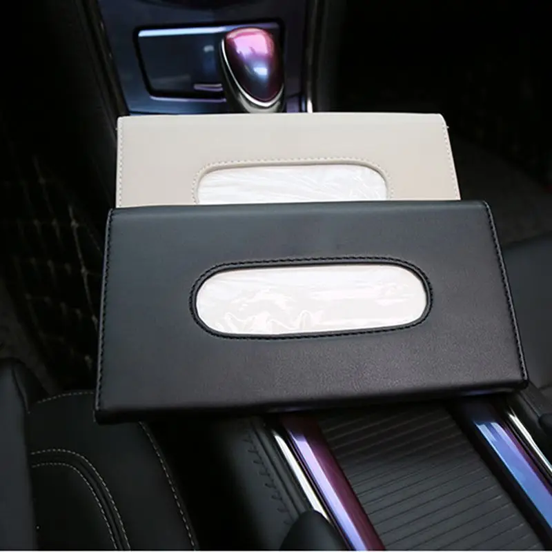 1PCS23*12,5*2,5 см держатель коробки ткани кожаный фургон грузовик автомобиль ткани чехол диспенсер для заднего сиденья и солнцезащитный козырек