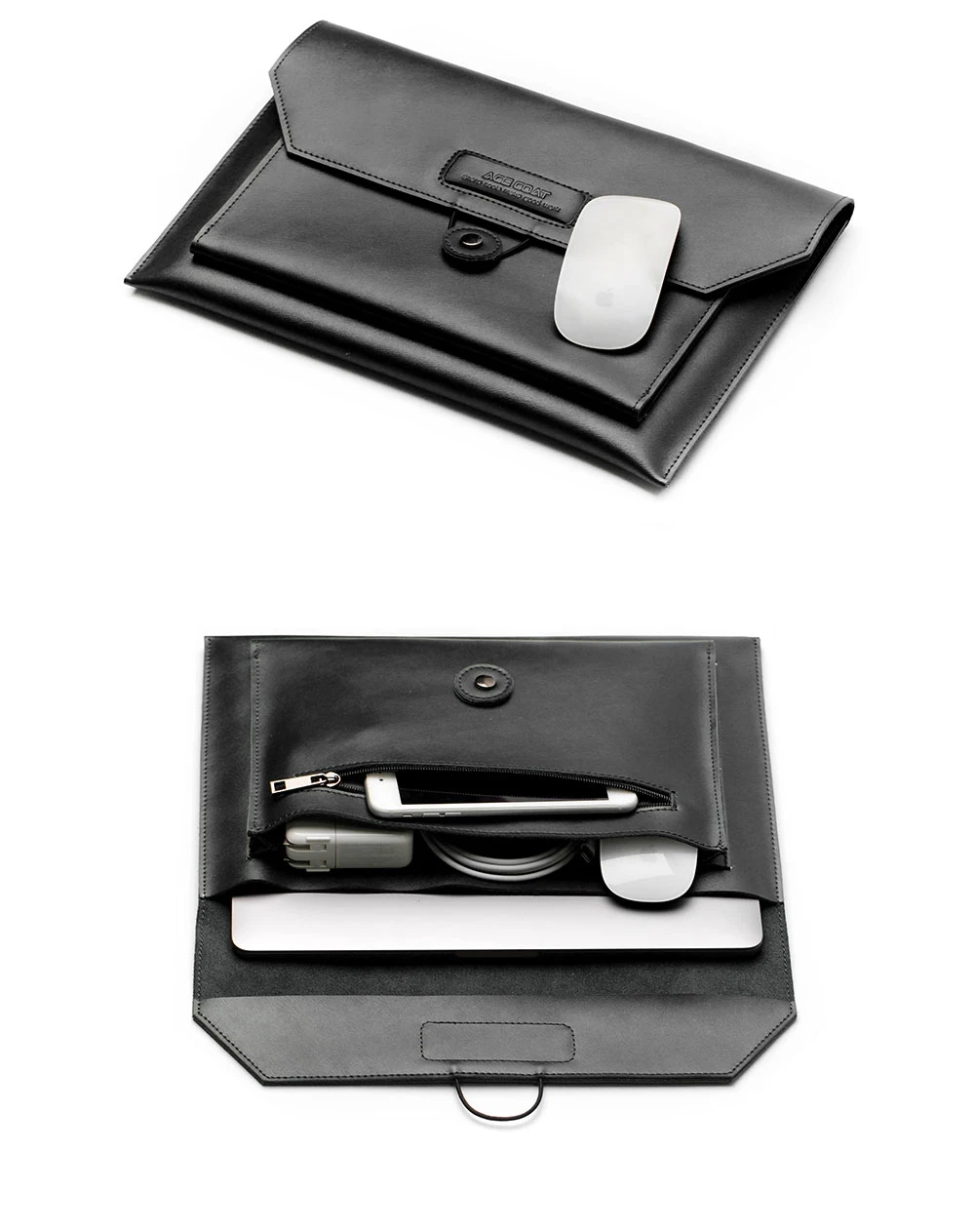 ACECOAT Разделение кожаная сумка для ноутбука чехол сумка с ручкой и карманы для MacBook Air/Pro 13/15/16 Сумочка-клатч для macbook pro 13 Чехол