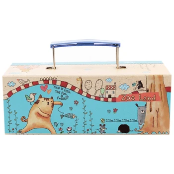 

3 Layer Password Lock Pencil-Box Student Male and Female Multifunctional Stationery Pen Bag Pencil Case