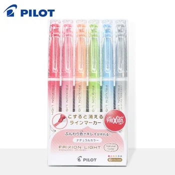 

6pcs/New natural color PILOT Japan Baile erasable highlighter rub friction light color marker highlighter SFL-10SL