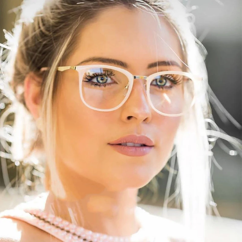 Transparent Square Glasses Frames For women Fashion White Luxury Prescription  Glasses Frames Female Optical - AliExpress