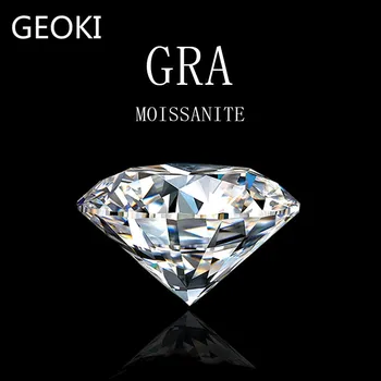 

Geoki Wedding Excellent Cut 1 ct Loose Moissanite D Color VVS1 GRA Certificate Verification Diamond Moissanite Jewelry Making