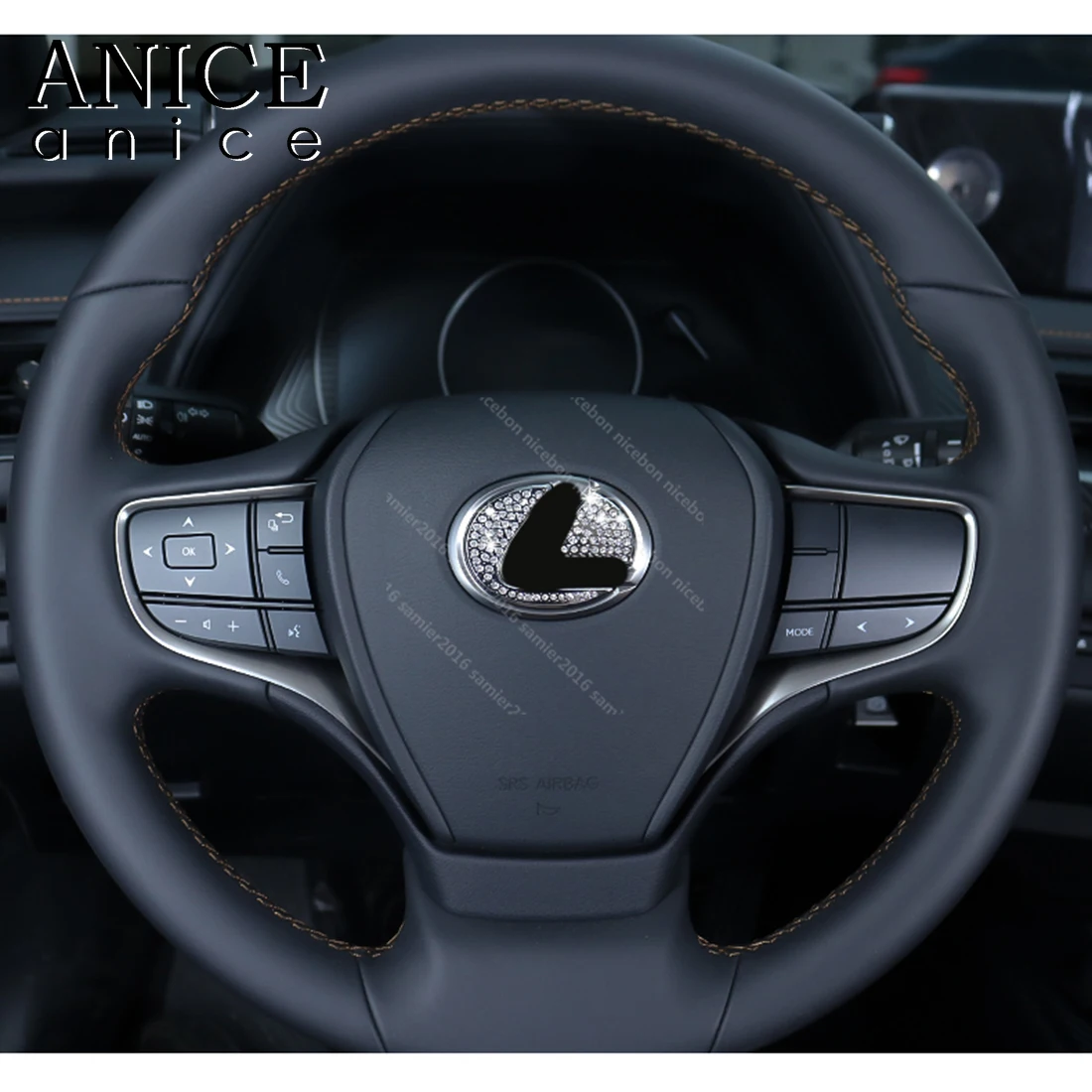 ABS Кристалл рулевого колеса Логотип Крышка отделка Подходит для Lexus UX250H/200 ES300H/350 LS500/500 H аксессуары