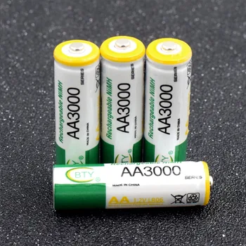 

AA Rechargeable Battery Great Power High Density AA 3000mAh Rechargeable Batteries AA LR6 HR6 KAA Ni-MH Cells
