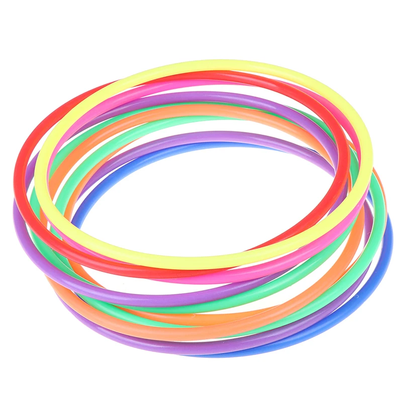 

5 Pcs Plastic Hoopla Ring Toss Cast Throw Circle Set Toy Kids Fun Game Outdoor Indoor Game Educational Intelligence Toy Stacking