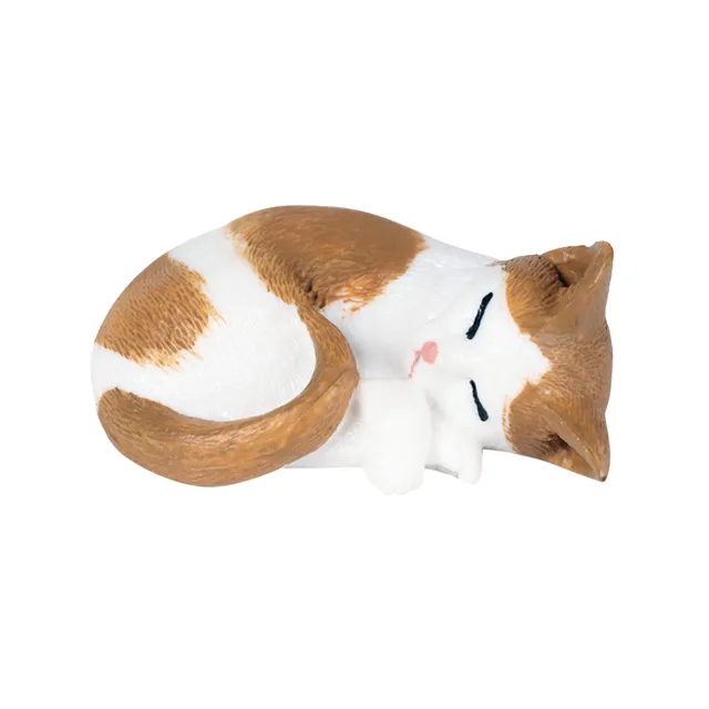 Realistis Patung Kucing Tidur Mainan Anak Kucing Model Dekorasi 