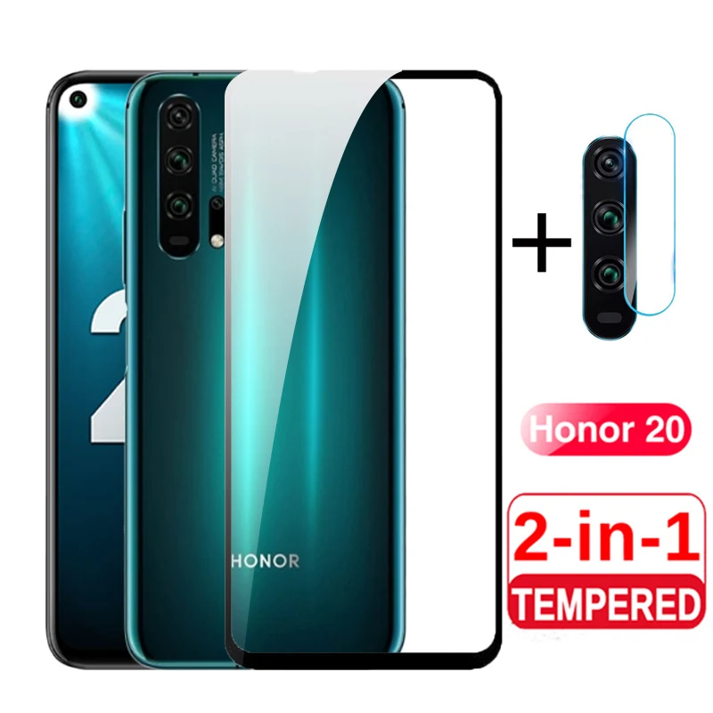 2 in 1 3D Protective Glass on for Honor 20 Pro Camera Glass Protector for Huawei Honer 20 Pro YAL-21 YAL-41 Honor20 20 Pro Films afbeelding