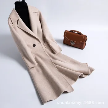 

Female autumn and winter double-sided thick woolen coat female long section spring new anti-season wool double-sided coat