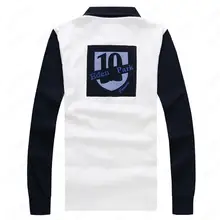 Новинка, длинное Мужское поло, Homme Polo, весна-осень, для мужчин, Eden Park, хлопок, красивая вышивка, простой Повседневный стиль, большие размеры от M до 3XL