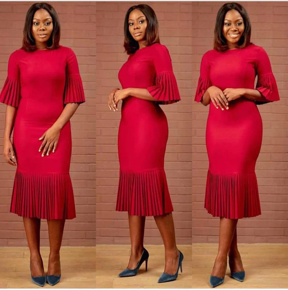 red and white african dresses