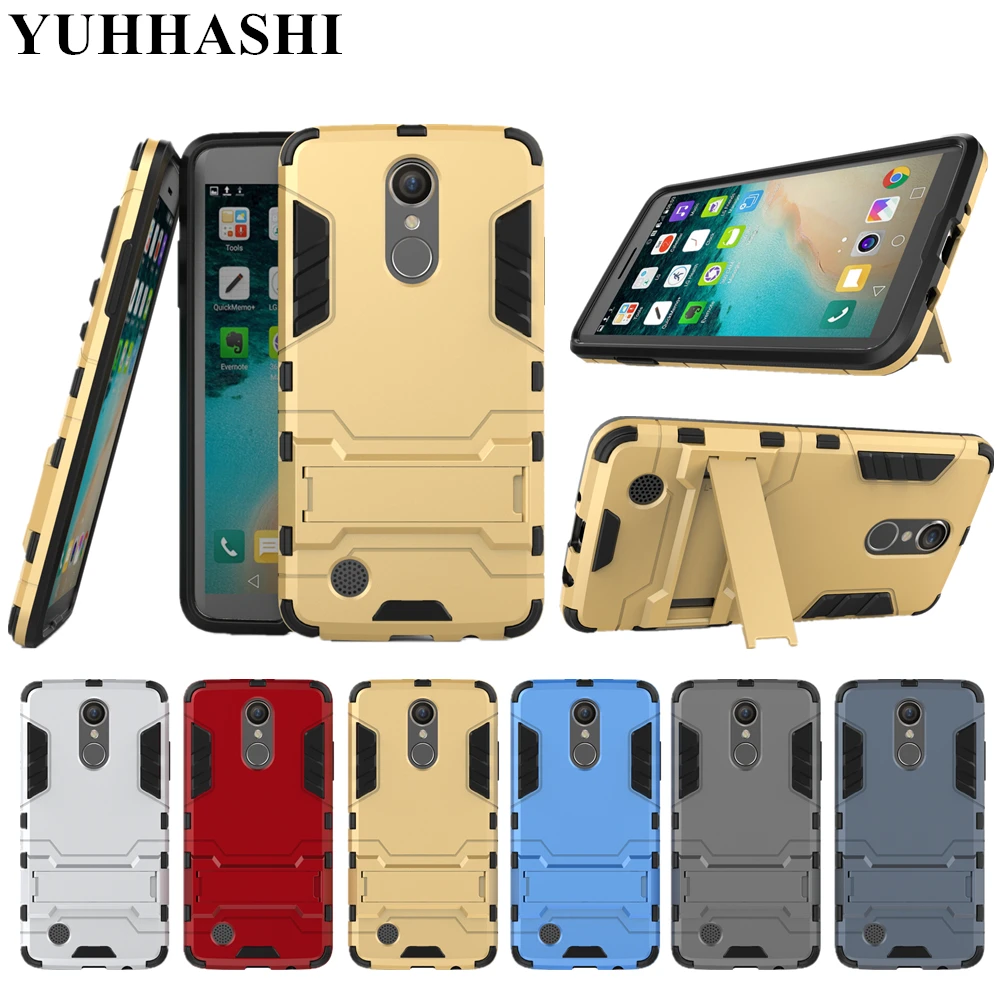 Защитный противоударный жесткий чехол yuhashi с подставкой для LG LV3, защитный чехол с держателем для задней панели телефона, чехол-Бампер для LG LV3