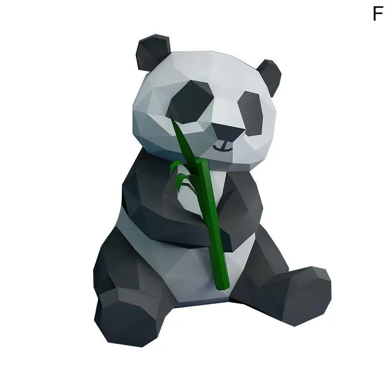 Creative 3D Panda Paper Model DIY Manual Paper Model Hanging Toy For Kids Gifts 3D Panda Animal Papercraft Model Wall Decorative