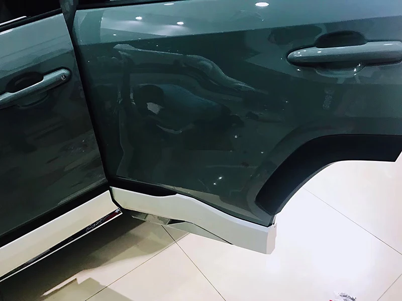 Передние и задние бамперы для Toyota Rav4 обвес для новых rav4 с Дневной светильник DRL боковая юбка с рисунком