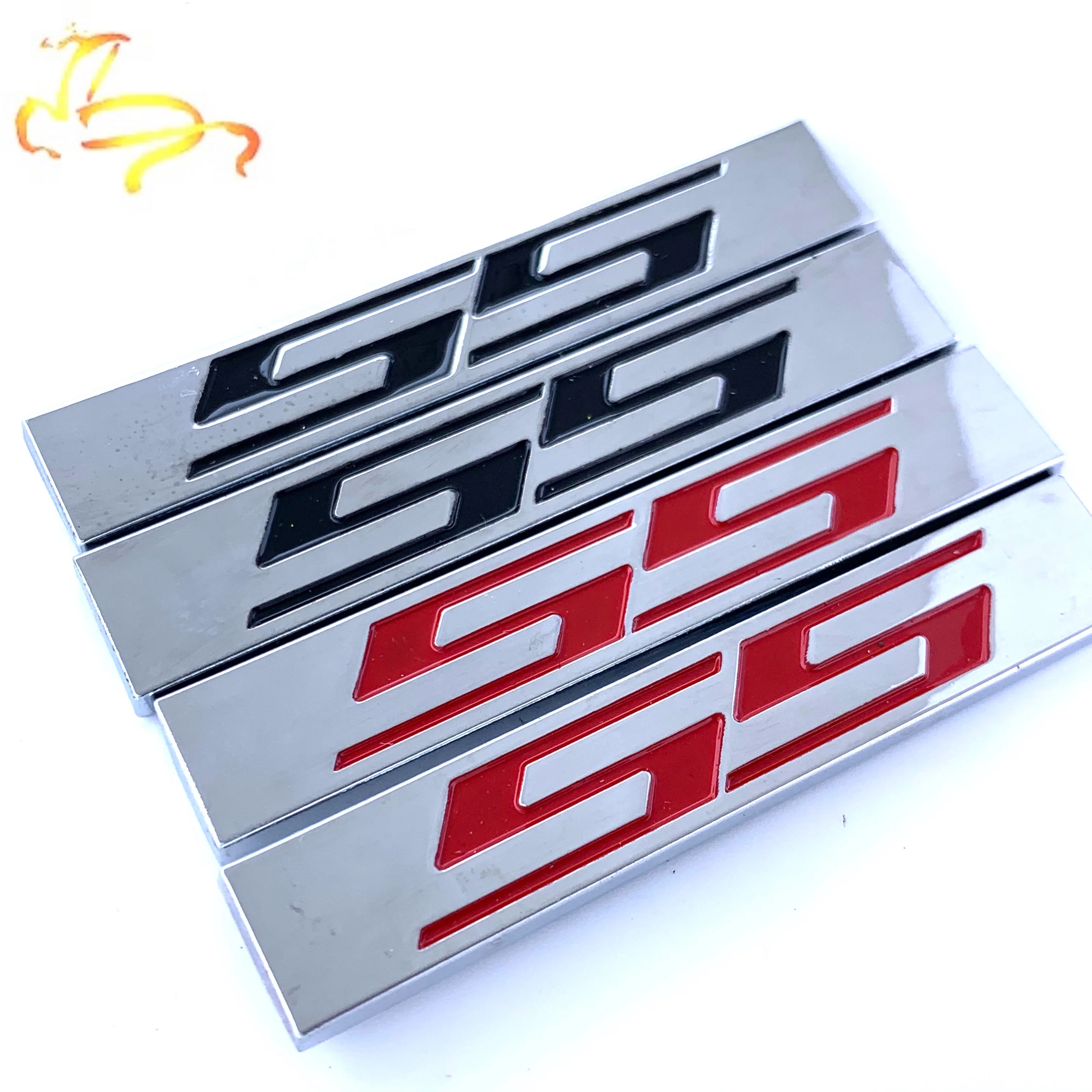 2pcs 3D Metal Letter Badge Decal Emblems Sticker Case Car Styling For SS Chevrolet Cruze Aveo Captiva Lacetti Spark Epica | Автомобили и
