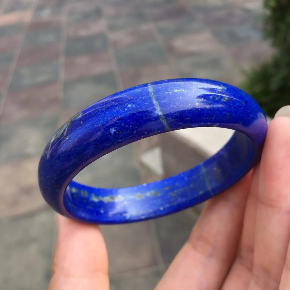 Lapis Bangle 6505 Fine Jewelry Perimeter 61.3mm Natural Lapis Lazuli Gemstone Female's Bangles for Women's Fine Bangles