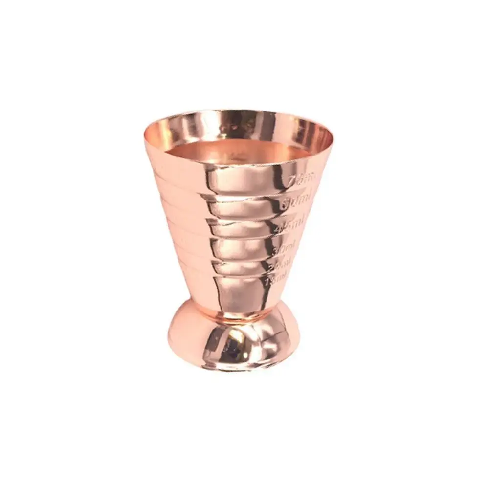 Copper Measure Bar Cocktail Jigger Three Scales Coffee Measuring Jigger Magic Jigger Stainless Steel Practical Measure Jigger Bar Tool - Цвет: Copper Measure