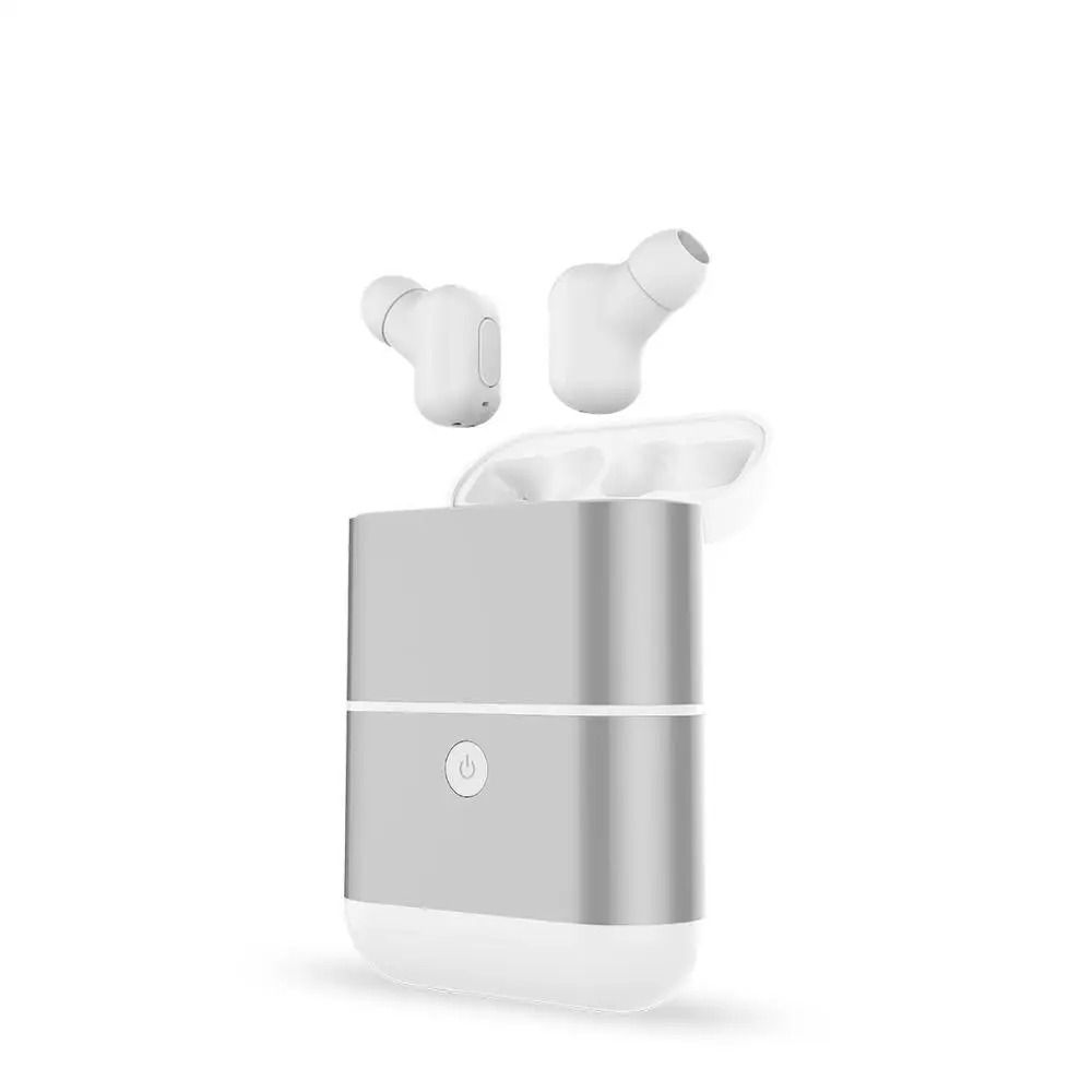 Новые TWS Bluetooth наушники 5,0 мини беспроводные наушники спортивные наушники гарнитура с аварийной зарядкой для iPhone samsung телефона - Цвет: White