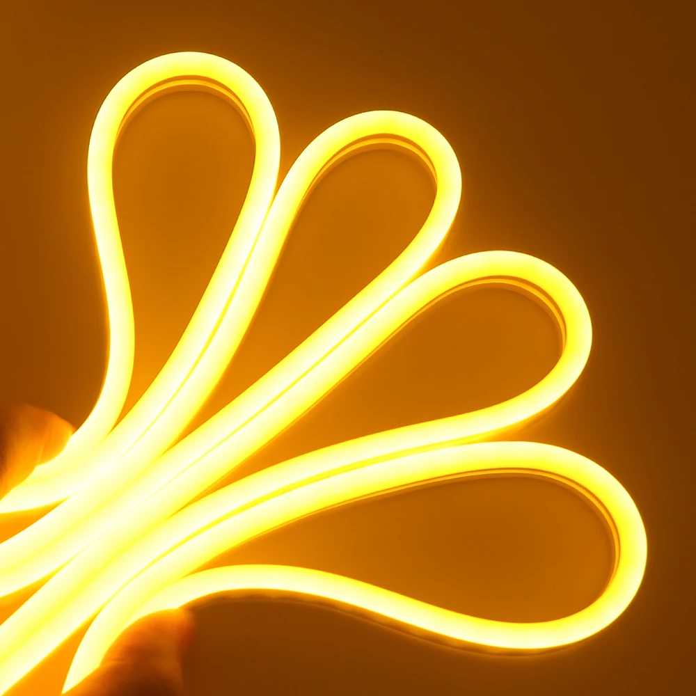 220 В RGB светодиодный неоновый светильник 1 м 5 м 10 м 25 м 50 м 100 м наружный водонепроницаемый гибкий светодиодный неоновый светильник для праздничной вечеринки Валентина Декор