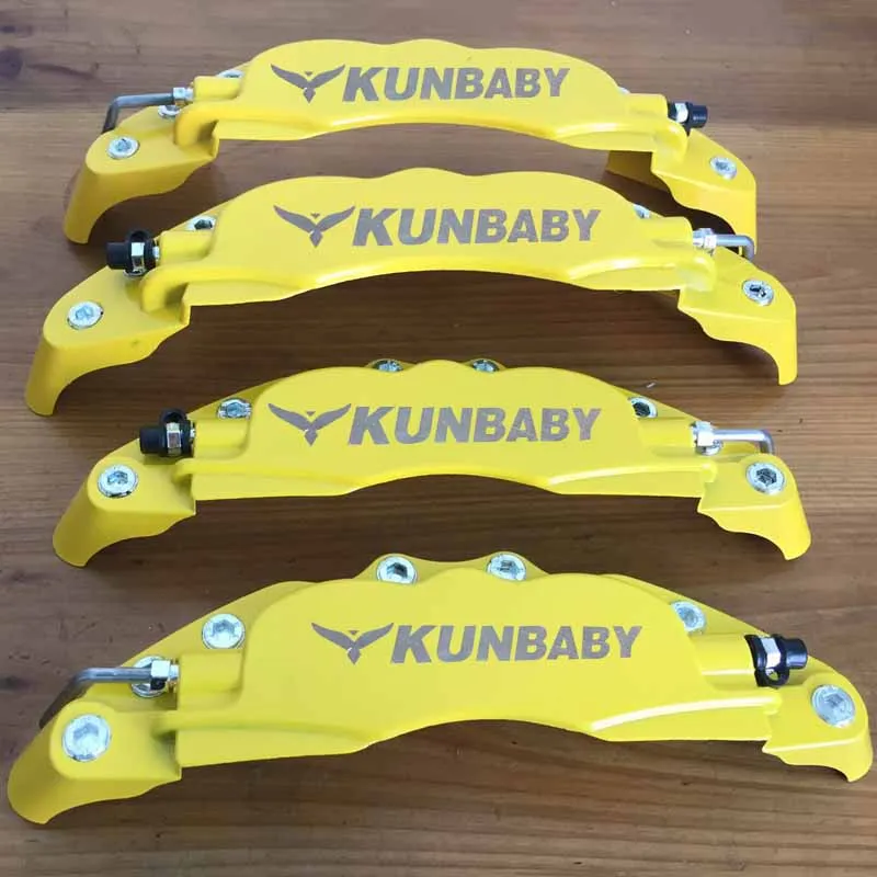 KUNBABY металла Тормозной суппорт Обложка с принтом буквы «М производительность стайлинга автомобилей украшения для X1 на возраст 3, 4, 5, 6, E90 E92 E93 F20 F21 F30 F31 - Название цвета: Yellow KUNBABY