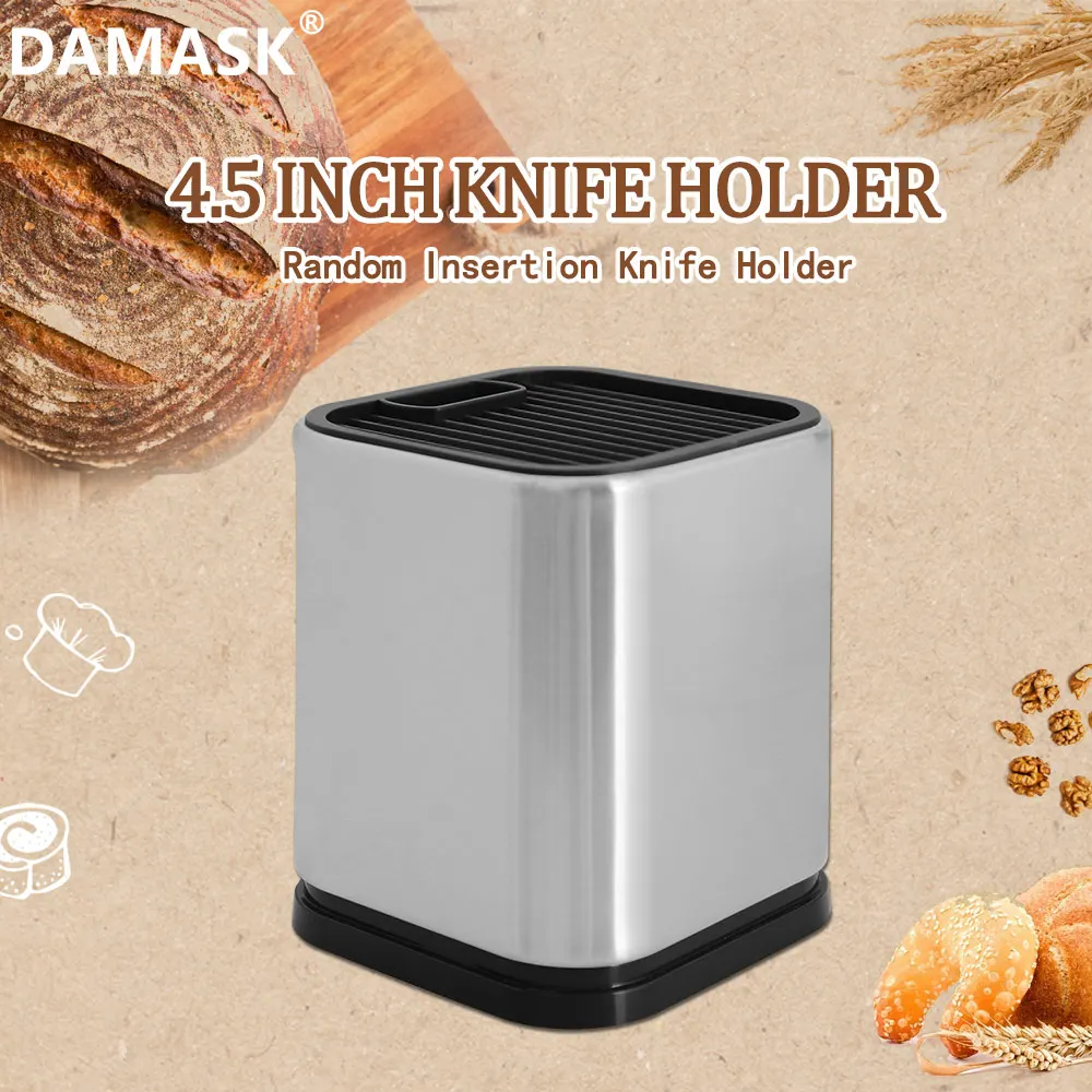 DAMASK Kitchen Knife Holder 4.5 Inch Stainless Steel Knives Block