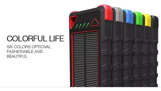 IPX6 воды/падения/пыли 16000mah двойной USB 4 светодиодный свет для телефонов/планшетов Открытый Кемпинг солнечной энергии банк зарядное устройство