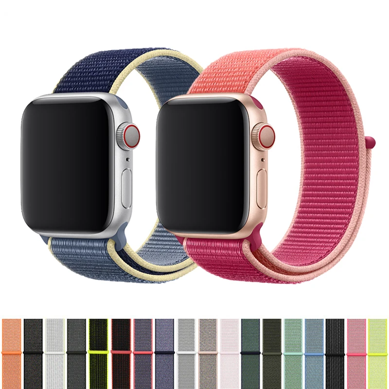 

Watchband For Apple Watch Series 5 4 3 2 42MM 38MM Nylon Breathable Sport Loop apple watch band Strap iwatch 5 4 band 44MM 40MM
