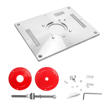 

Electric Wood Milling Trimming Machine Flip Plate Guide Table Aluminum Router Table Insert Plate For Woodworking Work Bench