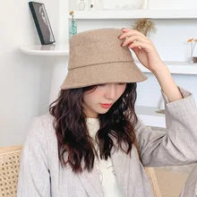 Зимняя Панама, женская и Мужская хип-хоп кепка, зимняя мягкая Hariy Шерстяная кепка, Панама для девочек, шапка в рыбацком стиле