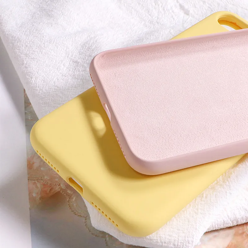 Luxury Original Liquid Silicone Phone case For iPhone 11 Pro Max XR XS MAX X Candy Color Shockproof Soft back Cover coque |