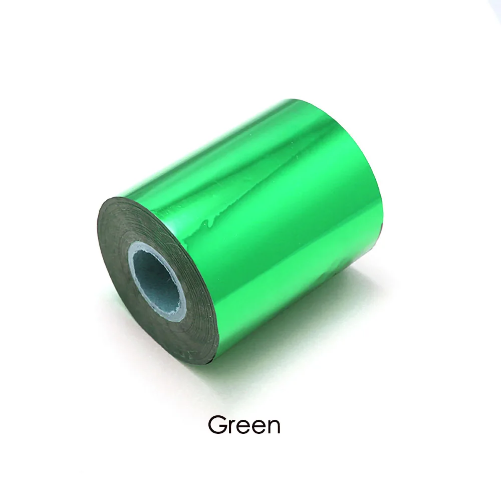 Green 8 см рулон горячей фольги тиснение позолоченная бумага теплопередача анодированная позолоченная бумага кожа ПВХ дерево тиснение Логотип Инструмент DIY120M длина - Color: Green