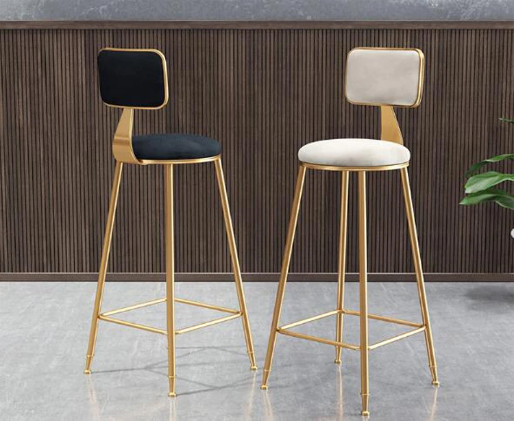 

3pcs/lot Nordic Iron High Stool Bar Stools Modern Minimalist Home Backrest Dining Chair Cafe Bar Stool Bar Stool